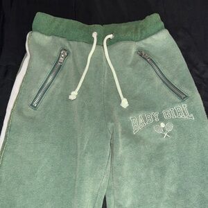 Green Baby Girl Sweatpants